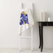 Couverture Sherpa Papillon Saphir Fleur (En situation)