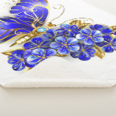 Couverture Sherpa Papillon Saphir Fleur (3/4)