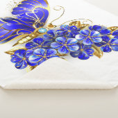 Couverture Sherpa Papillon Saphir Fleur (3/4)