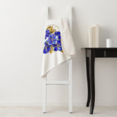 Couverture Sherpa Papillon Saphir Fleur (En situation)