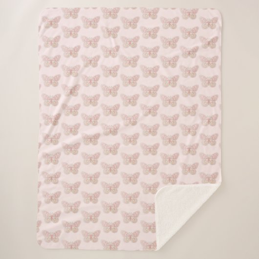 Couverture Sherpa Papillon Sherpa Blanket (Devant)