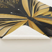 Couverture Sherpa Papillon sur fond noir (3/4)
