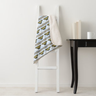 Couverture Sherpa Papillon Swallowtail Jaune du Sud-Ouest Grand