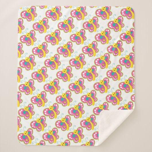 Couverture Sherpa Papillons (Devant)