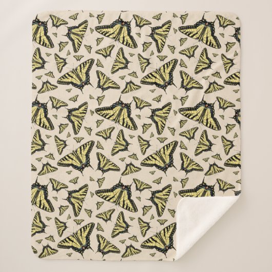 Couverture Sherpa Papillons à queue jaune du sud-ouest partout (Devant)