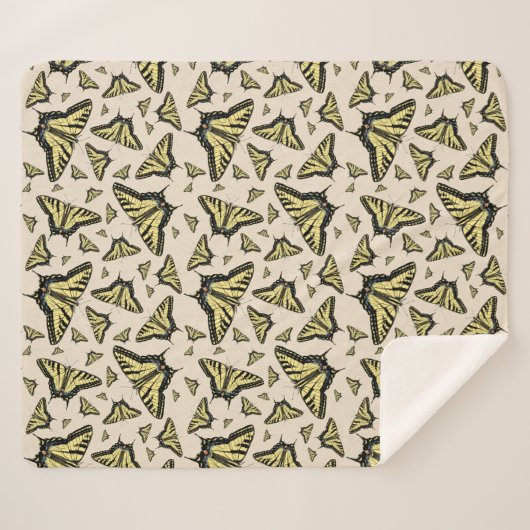 Couverture Sherpa Papillons à queue jaune du sud-ouest partout (Devant (Horizontal))