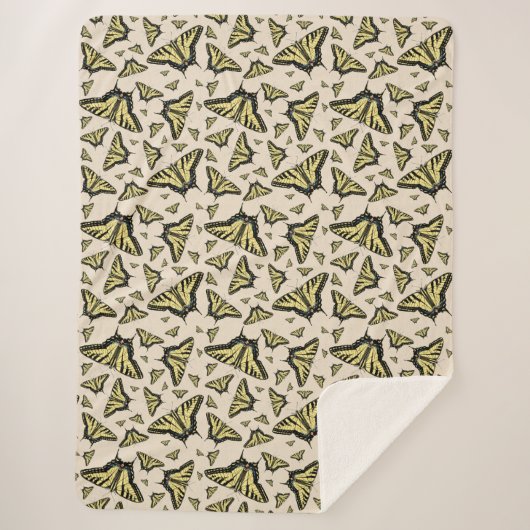 Couverture Sherpa Papillons à queue jaune du sud-ouest partout (Devant)