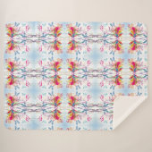 Couverture Sherpa Papillons Abstraits (Devant (Horizontal))