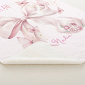 Couverture Sherpa Papillons au Nœud Rose (3/4)