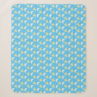 Couverture Sherpa Papillons blancs et jaunes clairs Flying Blue