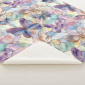 Couverture Sherpa Papillons bleu pourpre (3/4)