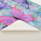 Couverture Sherpa Papillons colorés Sherpa Blanket (3/4)