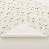 Couverture Sherpa Papillons de sable beige crème (3/4)