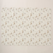 Couverture Sherpa Papillons de sable beige crème (Devant (Horizontal))