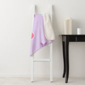 Couverture Sherpa papillons doux et pois (En situation)