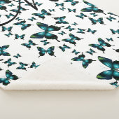 Couverture Sherpa Papillons électriques Bleus Sublime Whimsical (3/4)