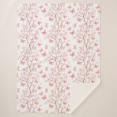 Couverture Sherpa Papillons Et Blanche Botanique Sherpa (Devant)