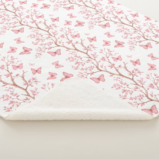 Couverture Sherpa Papillons Et Blanche Botanique Sherpa (3/4)