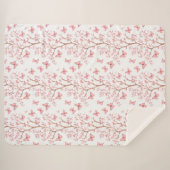 Couverture Sherpa Papillons Et Blanche Botanique Sherpa (Devant (Horizontal))
