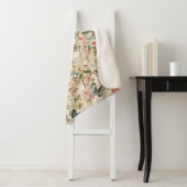 Couverture Sherpa Papillons et fleurs vintages (En situation)