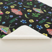 Couverture Sherpa Papillons multicolores : Motif transparent (3/4)