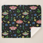 Couverture Sherpa Papillons multicolores : Motif transparent (Devant (Horizontal))