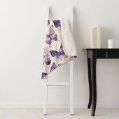 Couverture Sherpa Papillons Purple Gold (En situation)