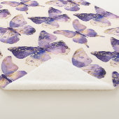 Couverture Sherpa Papillons Purple Gold (3/4)