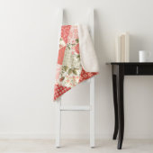 Couverture Sherpa Papillons rose Patchwork sans couture (En situation)