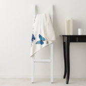 Couverture Sherpa Papillons volants bleus Morpho (En situation)