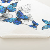 Couverture Sherpa Papillons volants bleus Morpho (3/4)