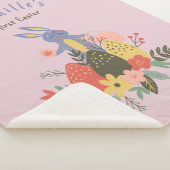 Couverture Sherpa Pâques nouveau-né pour bébé fille (3/4)