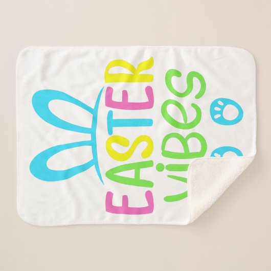Couverture Sherpa Pâques Vibes Pastel (Devant (Horizontal))