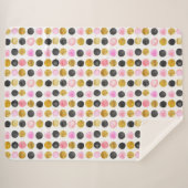 Couverture Sherpa Paquet Sherpa Rose, Noir et Or (Devant (Horizontal))