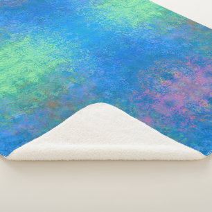 Couverture Sherpa Par l'encre d'alcool de mer, Abstraite acrylique