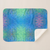 Couverture Sherpa Par l'encre d'alcool de mer, Abstraite acrylique (Devant (Horizontal))