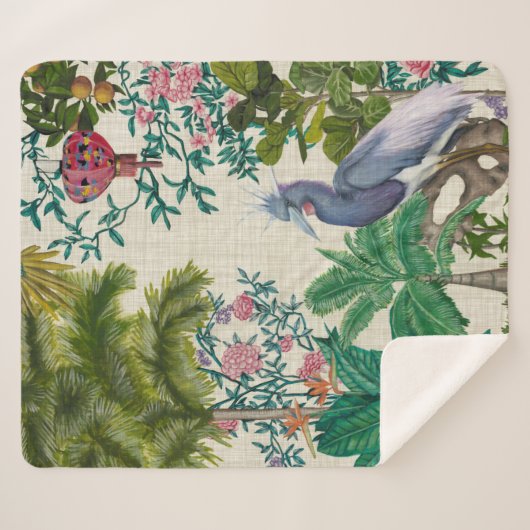 Couverture Sherpa Paradise Chinoiserie (Devant (Horizontal))