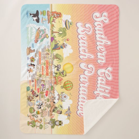 Couverture Sherpa Paradise de la plage de Californie du Sud (Devant)