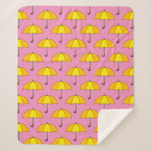 Couverture Sherpa Parapluie Jaune