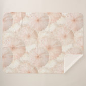 Couverture Sherpa Parapluies Rose Pâle (Devant (Horizontal))