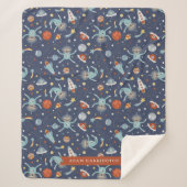 Couverture Sherpa Paresses de l'espace - nom fait sur commande (Devant)