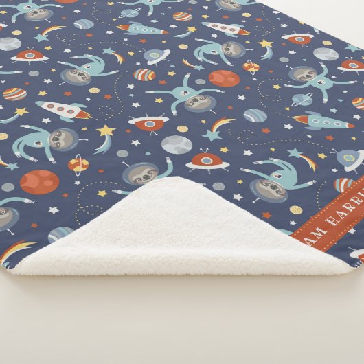 Couverture Sherpa Paresses de l'espace - nom fait sur commande (3/4)