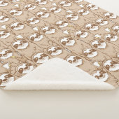 Couverture Sherpa Paresses et motif de café (3/4)