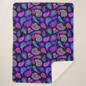 Couverture Sherpa Parfaitement Violet Paisley Plutôt (Devant)