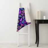 Couverture Sherpa Parfaitement Violet Paisley Plutôt (En situation)
