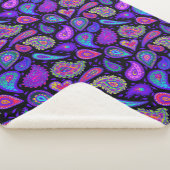 Couverture Sherpa Parfaitement Violet Paisley Plutôt (3/4)
