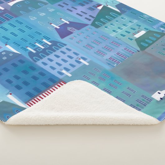 Couverture Sherpa Paris bleu (3/4)
