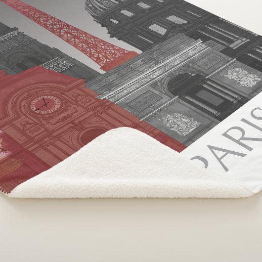 Couverture Sherpa Paris Elevages par nuit - Rouge (3/4)