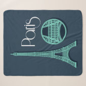 Couverture Sherpa Paris Teal (Devant (Horizontal))