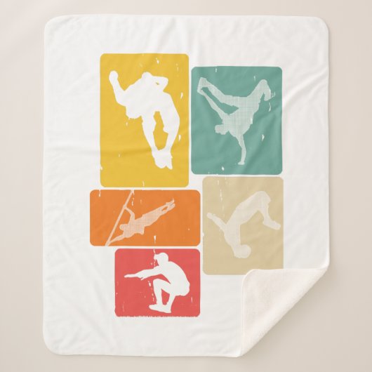 Couverture Sherpa Parkour Freerunner Traceur Retro Freerunning (Devant)
